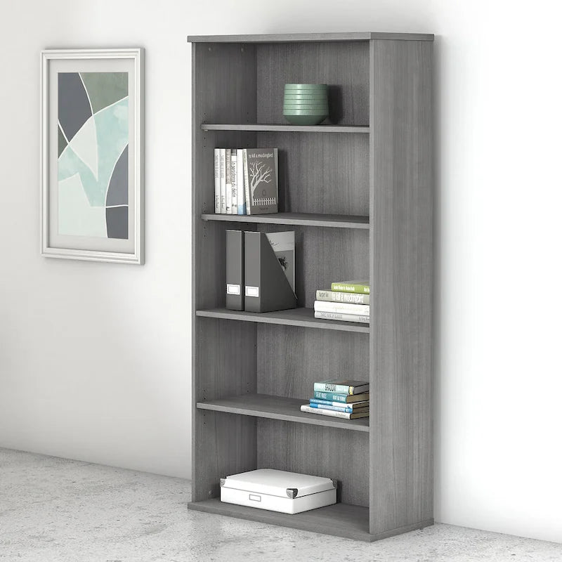 Tall 5-Shelf Bookcase Bookshelf Organizer