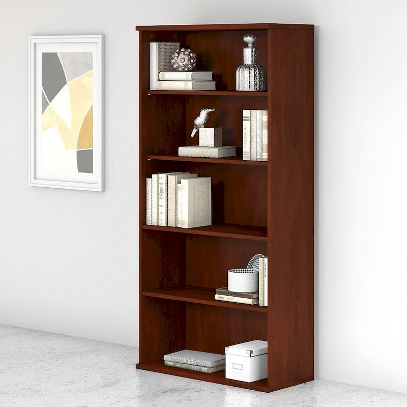 Tall 5-Shelf Bookcase Bookshelf Organizer