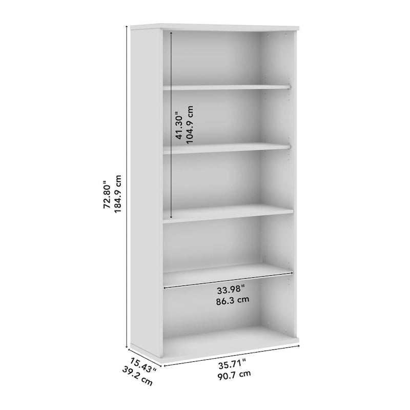 Tall 5-Shelf Bookcase Bookshelf Organizer