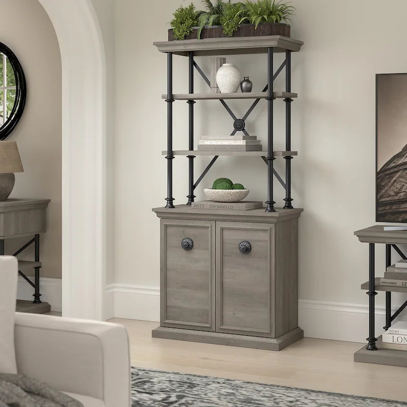Designer Bookcase with Doors