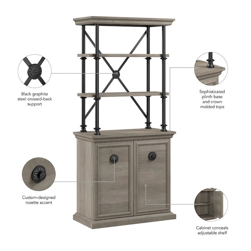 Designer Bookcase with Doors