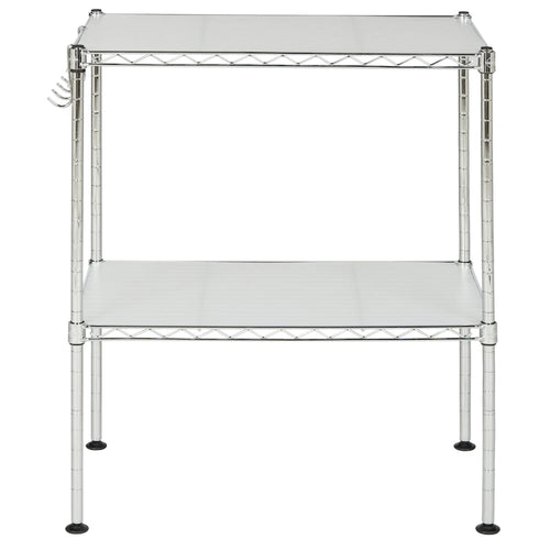 2-Tier Chrome Wire Microwave Rack - 20Wx12Dx24H