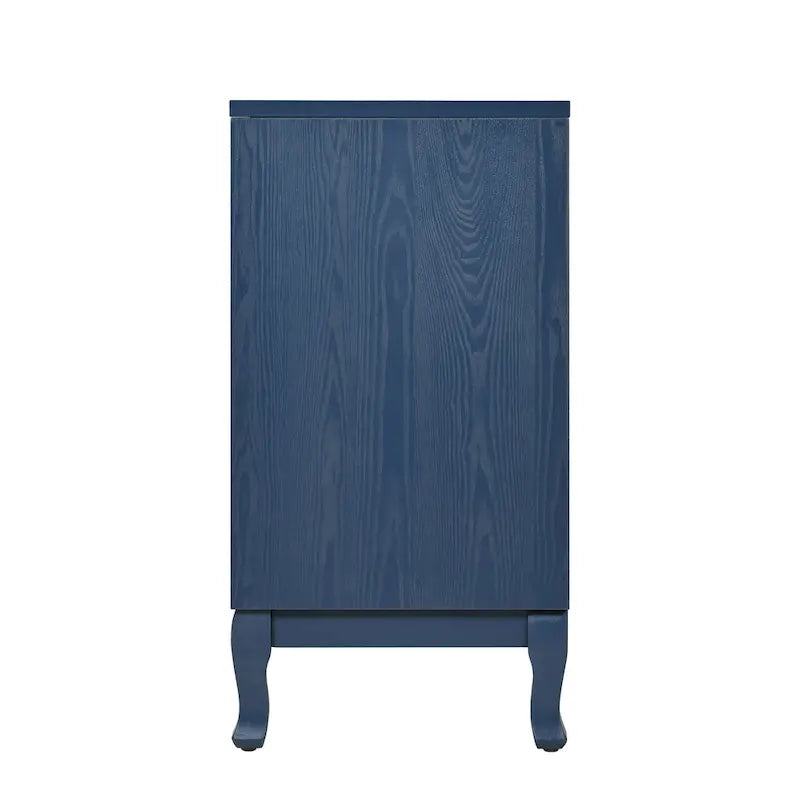 Wavy Pattern Doors Sideboard with Adjustable Shelves