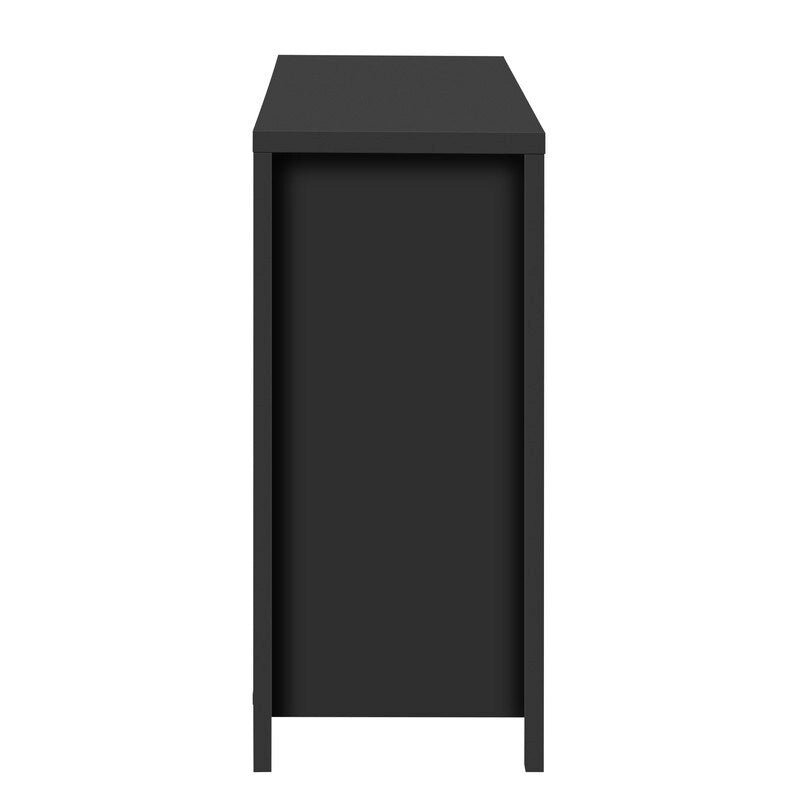 Wave-Patterned Sideboard with 4 Doors, 2 Drawers & 3 Adjustable Shelves