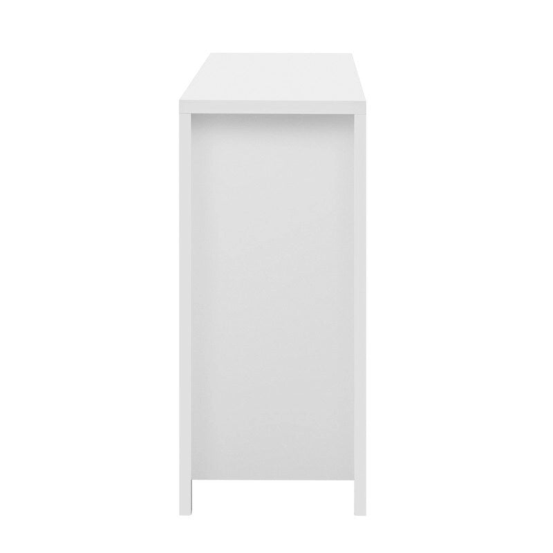 Wave-Patterned Sideboard with 4 Doors, 2 Drawers & 3 Adjustable Shelves