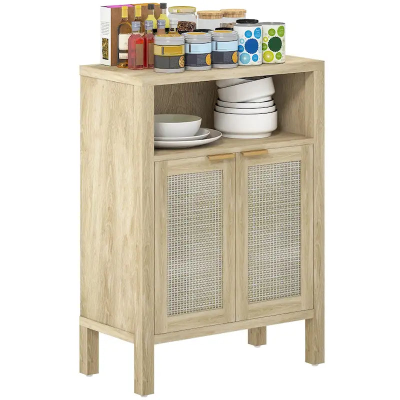 Sideboard Buffet Cabinet with Storage, Modern Accent Cabinet with 2 Doors and Adjustable Shelf