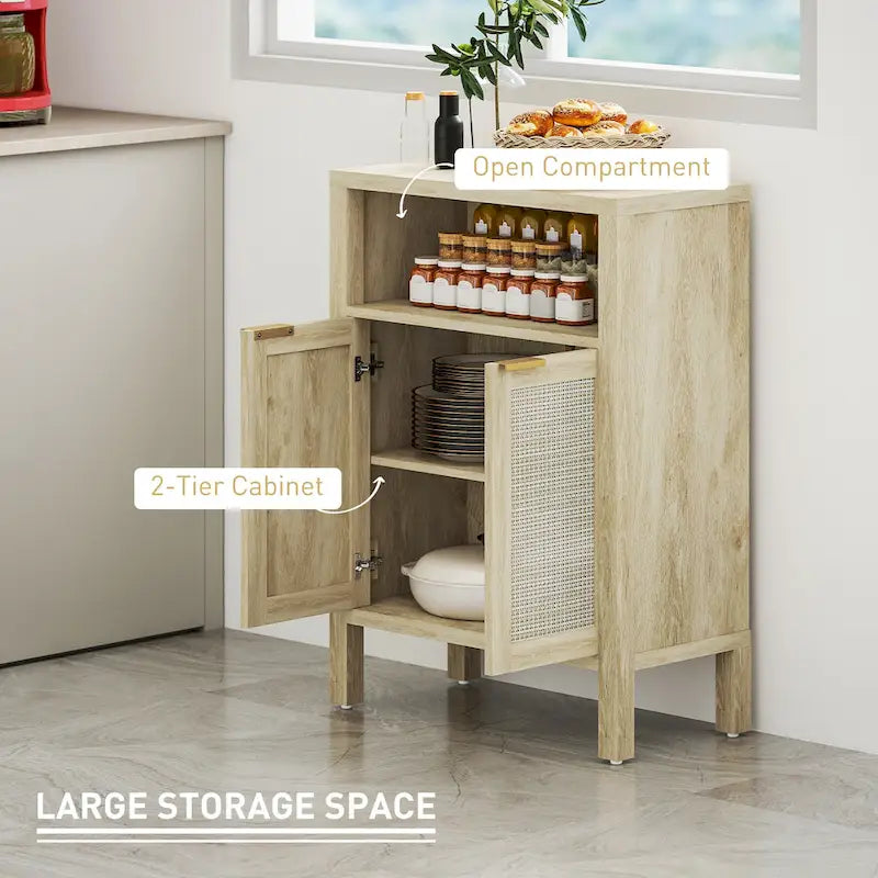 Sideboard Buffet Cabinet with Storage, Modern Accent Cabinet with 2 Doors and Adjustable Shelf