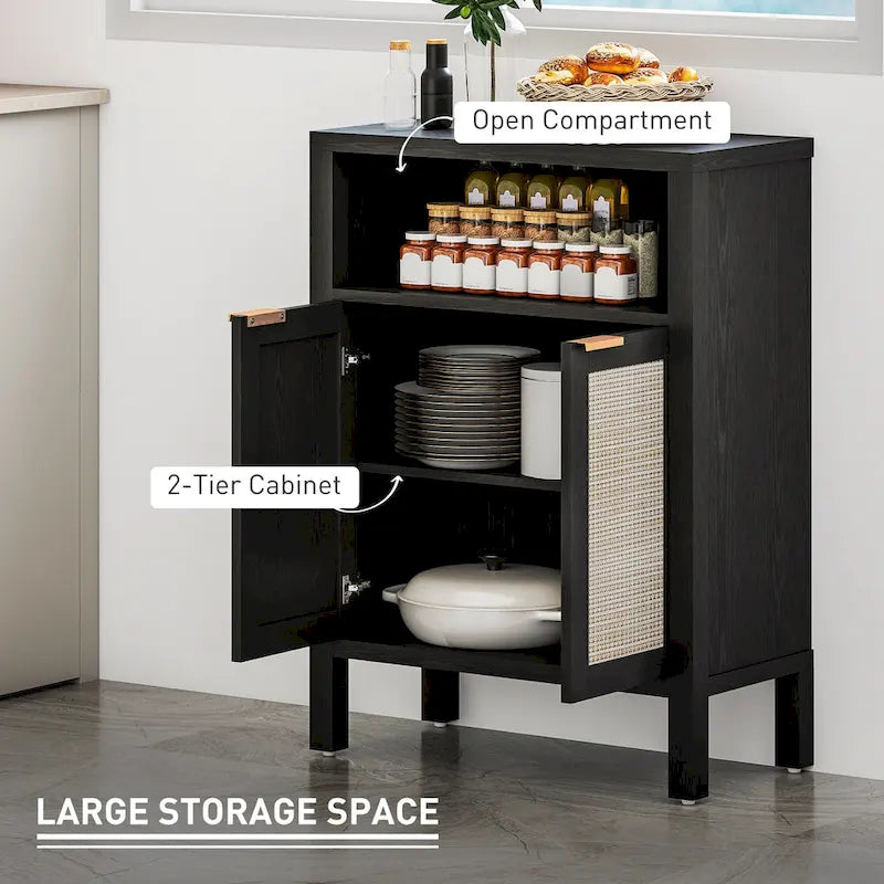 Sideboard Buffet Cabinet with Storage, Modern Accent Cabinet with 2 Doors and Adjustable Shelf