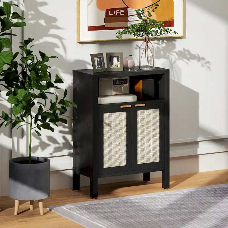 Sideboard Buffet Cabinet with Storage, Modern Accent Cabinet with 2 Doors and Adjustable Shelf