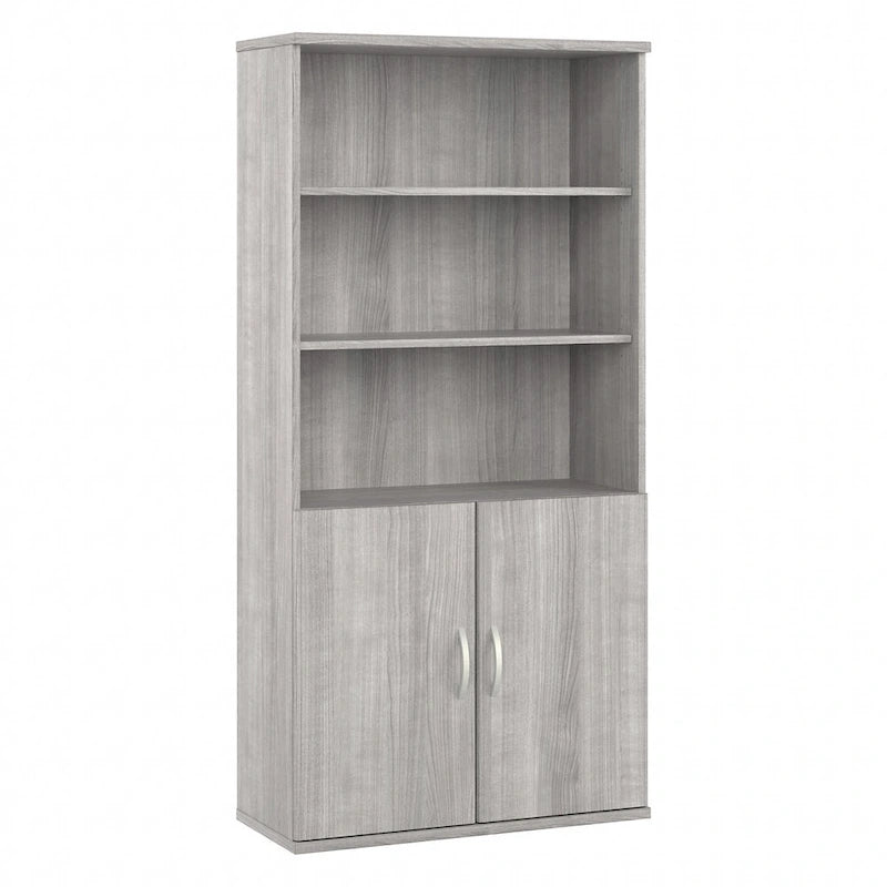 Tall 5 Shelf Bookcase with Doors
