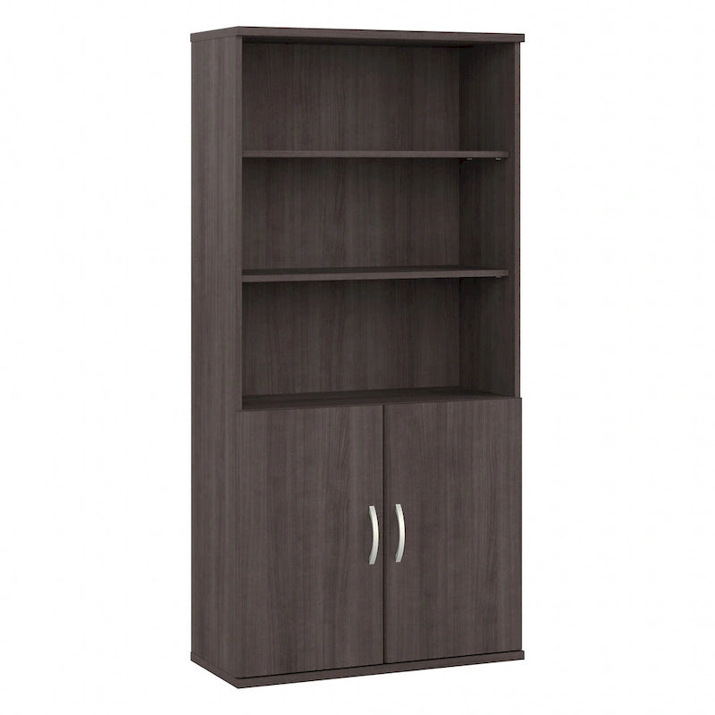 Tall 5 Shelf Bookcase with Doors