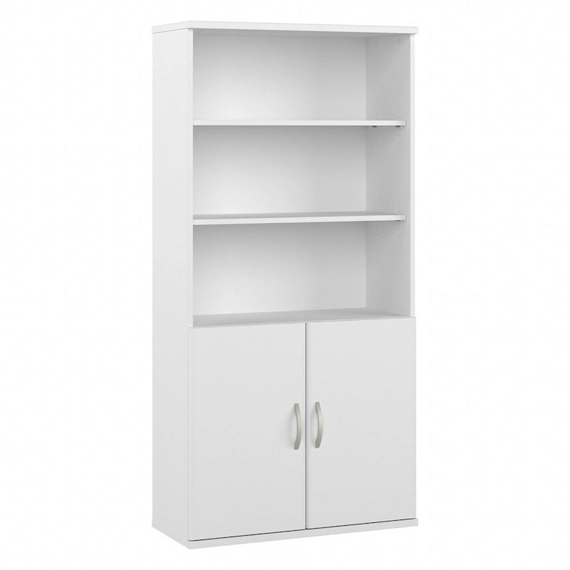 Tall 5 Shelf Bookcase with Doors