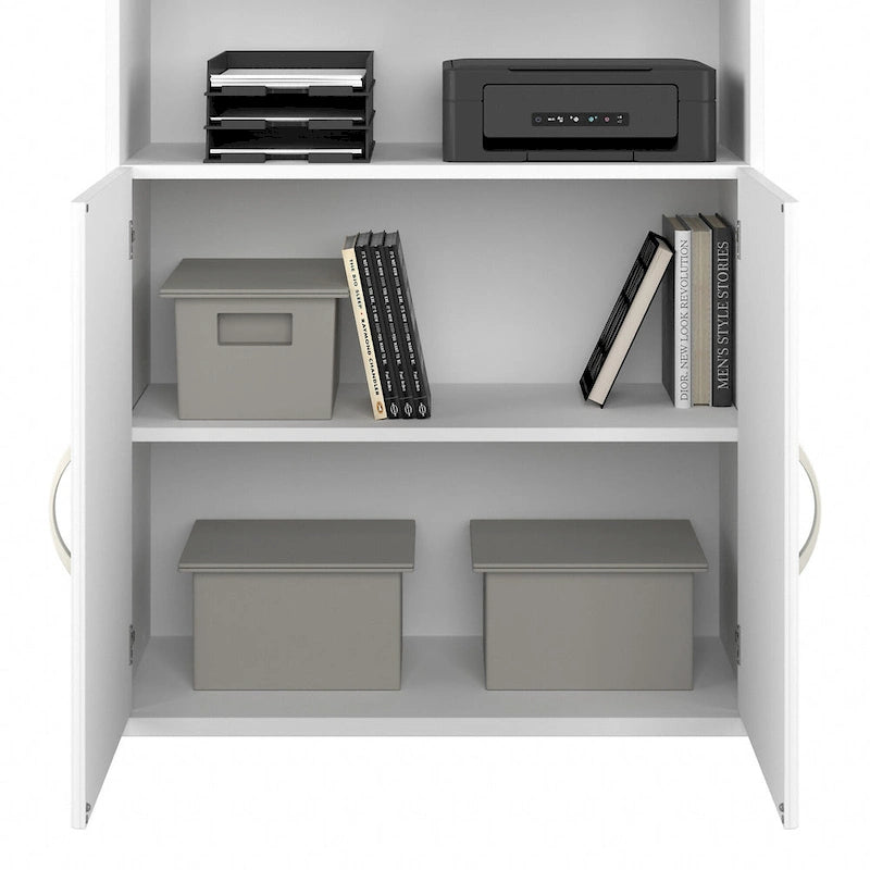 Tall 5 Shelf Bookcase with Doors