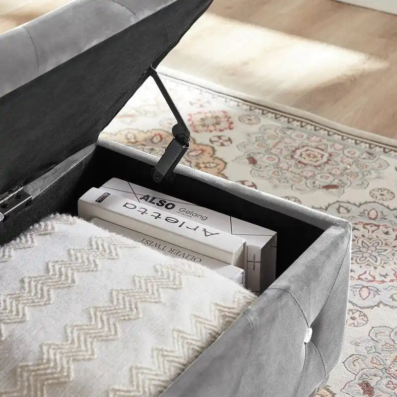 Storage Bench with Flip Top & Safety Hinge, Padded Seat