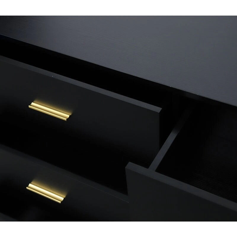 Black 6-Drawer Dresser for Bedroom