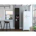Pantry with 2 Cabinets and 2 Open Shelves, Aluminum Handles and Hinges