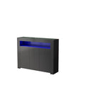 Sideboard Storage Cabinet with LED Light, 3 Doors