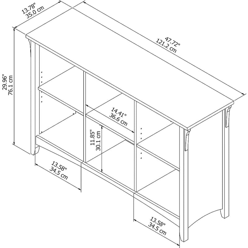 6-Cube Storage Organizer with Adjustable Shelves