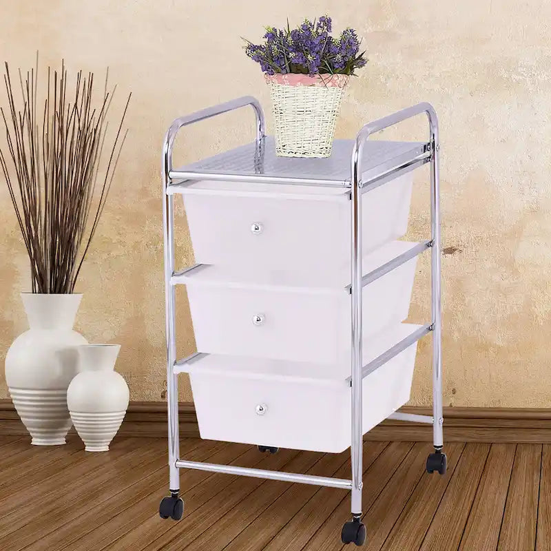 3-Drawer Rolling Storage Cart
