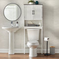 Over the Toilet Space Saver with Cabinet and Open Shelf
