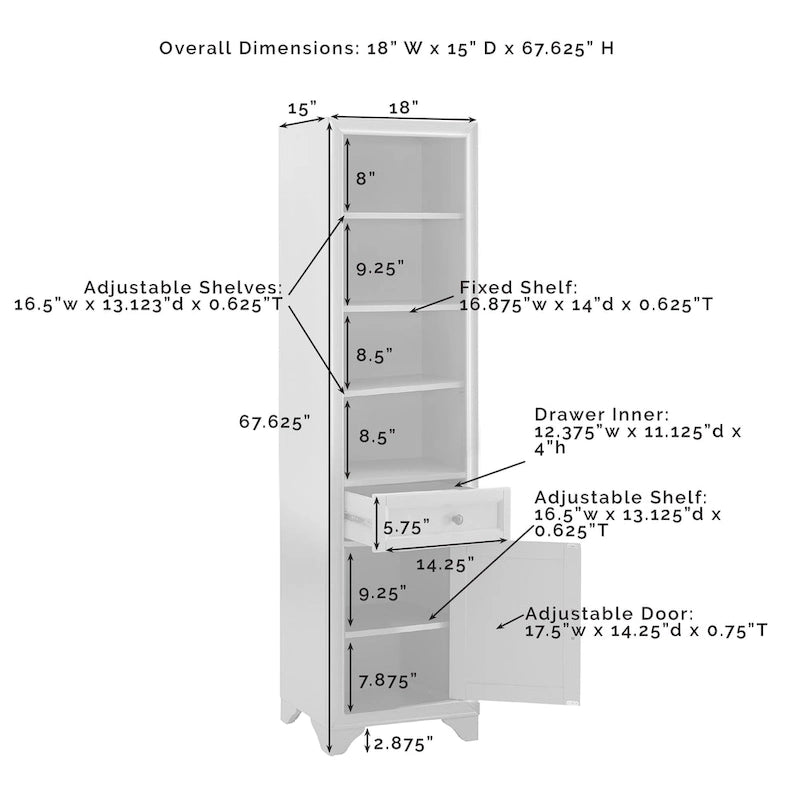 3-Piece Pantry Set - 59.75 W x 15 D x 67.75 H