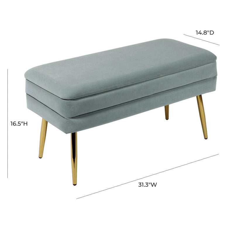 Sea Blue Storage Bench