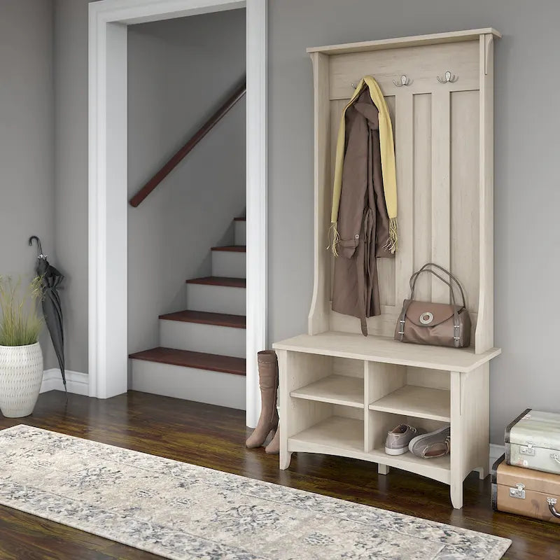 Hall Tree with Storage Bench - 31.73L x 15.75W x 68.12H - 31.73L x 15.75W x 68.12H - 31.73L x 15.75W x 68.12H