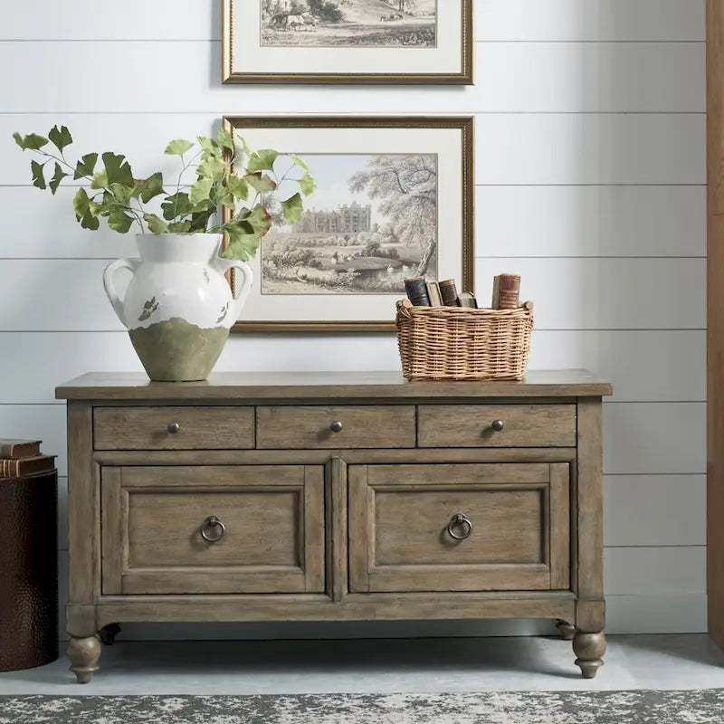 Dusty Taupe Credenza