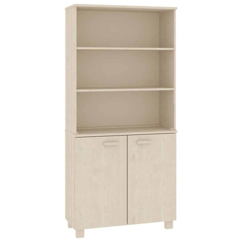 Drawer Cabinet Bookshelf with Storage Shelves Solid Wood Pine - 33.5 x 13.8 x 70.9