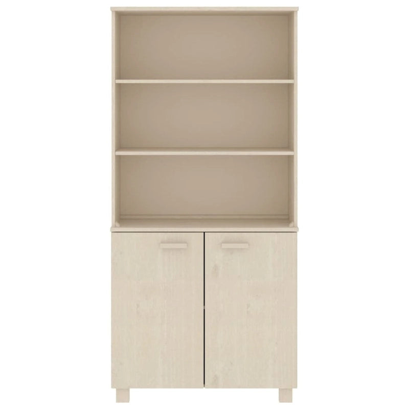 Drawer Cabinet Bookshelf with Storage Shelves Solid Wood Pine - 33.5 x 13.8 x 70.9
