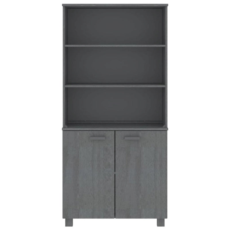 Drawer Cabinet Bookshelf with Storage Shelves Solid Wood Pine - 33.5 x 13.8 x 70.9