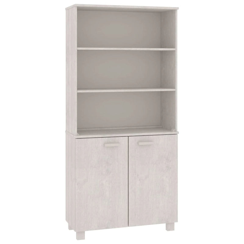 Drawer Cabinet Bookshelf with Storage Shelves Solid Wood Pine - 33.5 x 13.8 x 70.9