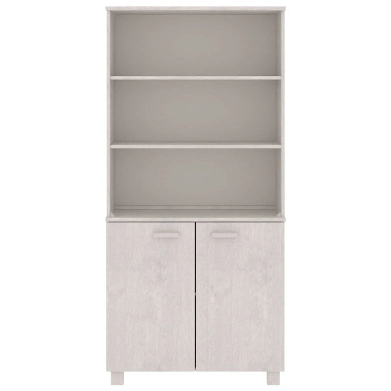 Drawer Cabinet Bookshelf with Storage Shelves Solid Wood Pine - 33.5 x 13.8 x 70.9