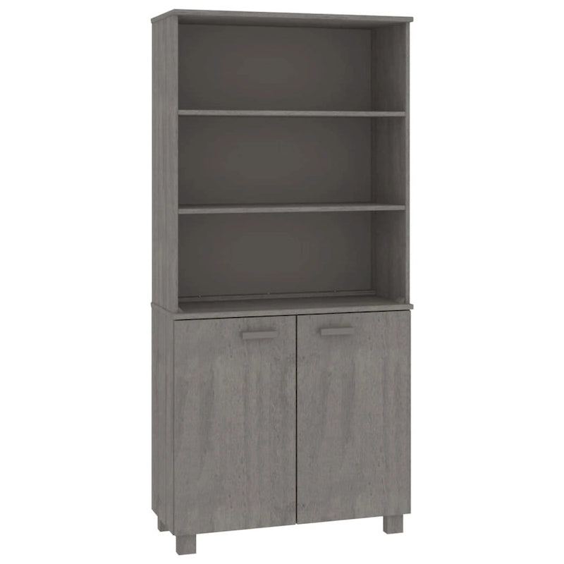 Drawer Cabinet Bookshelf with Storage Shelves Solid Wood Pine - 33.5 x 13.8 x 70.9
