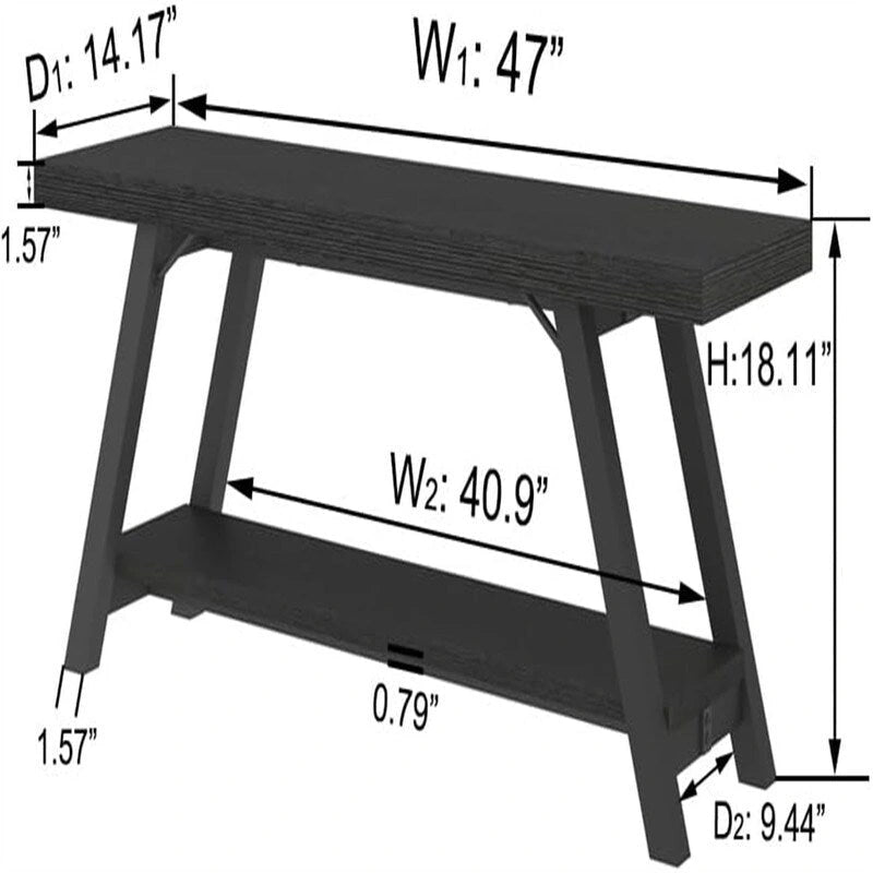 Storage Bench for Bedroom - 14.2" D x 47" W x 18.2" H