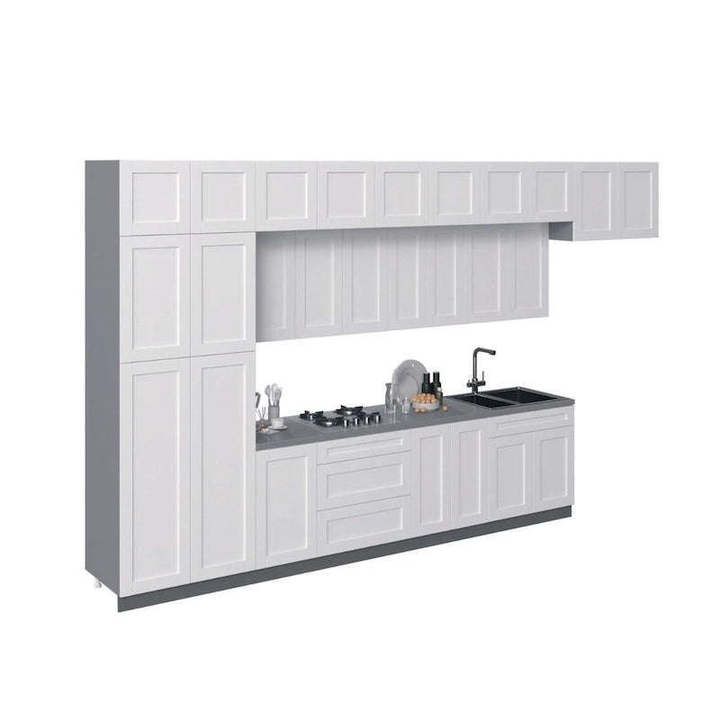 Kitchen Serene Collection White Matte Color Base Size 15Ft Wide - 180x107