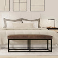 44 inch Wide Contemporary Rectangle Ottoman Bench - 14.6 D x 44 W x 18.5 H