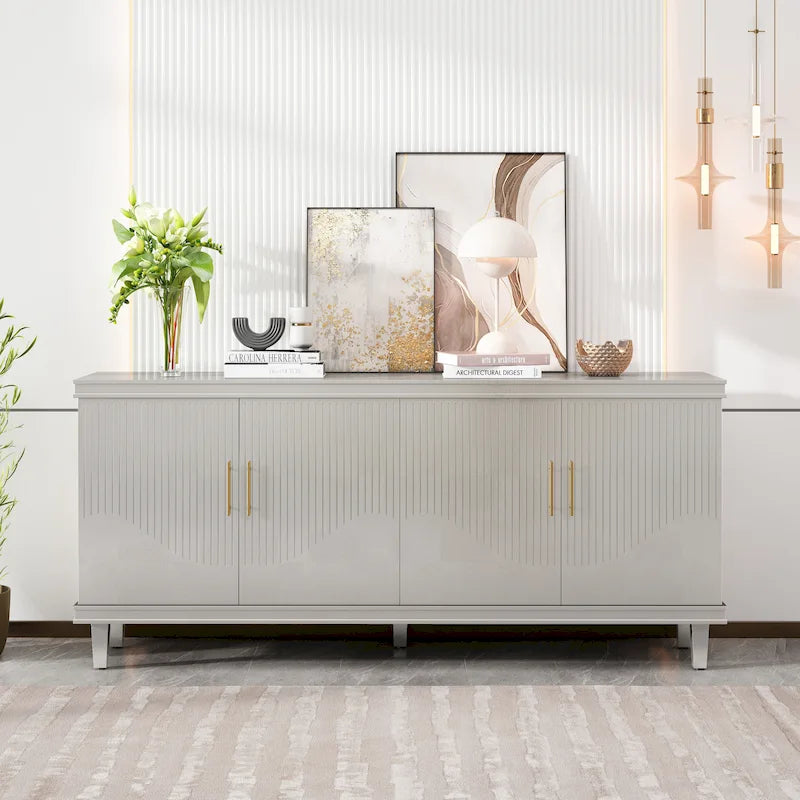 4-Door Storage Cabinet with Adjustable Shelves