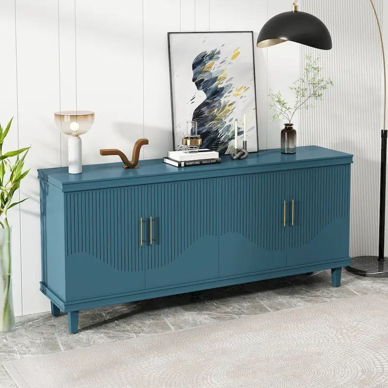 4-Door Storage Cabinet with Adjustable Shelves