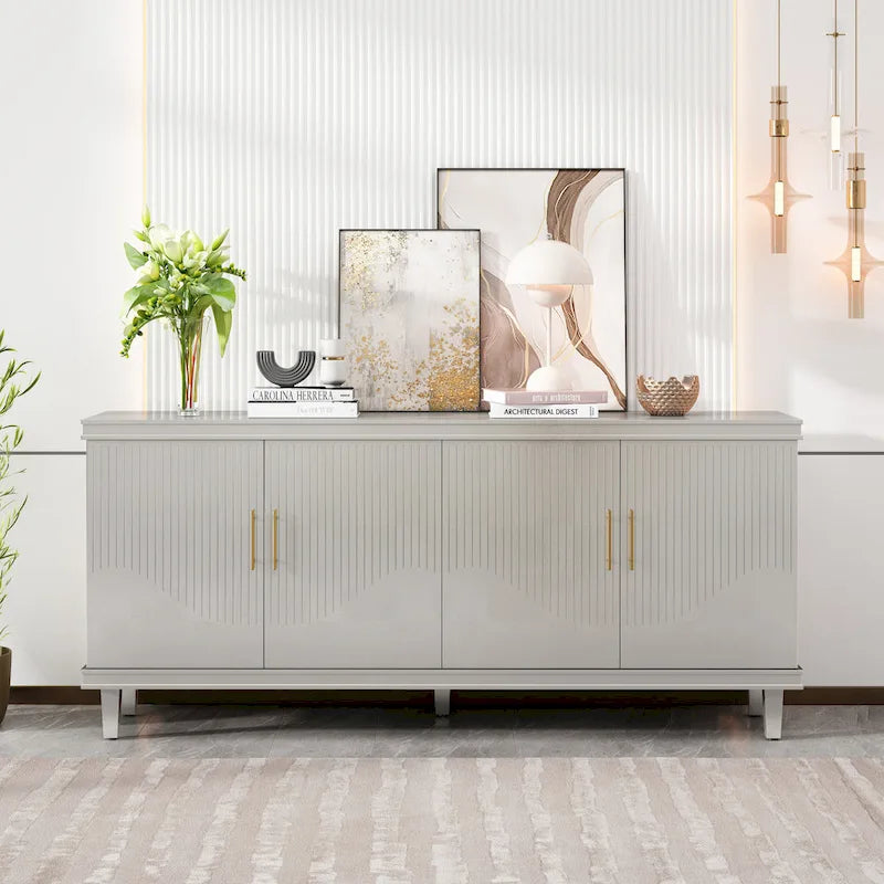 4-Door Storage Cabinet with Adjustable Shelves