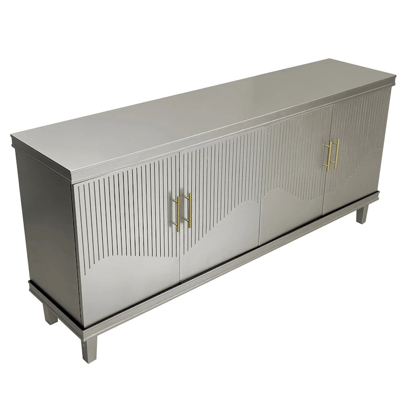 4-Door Storage Cabinet with Adjustable Shelves