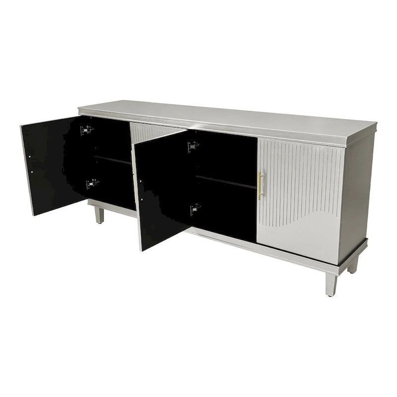 4-Door Storage Cabinet with Adjustable Shelves
