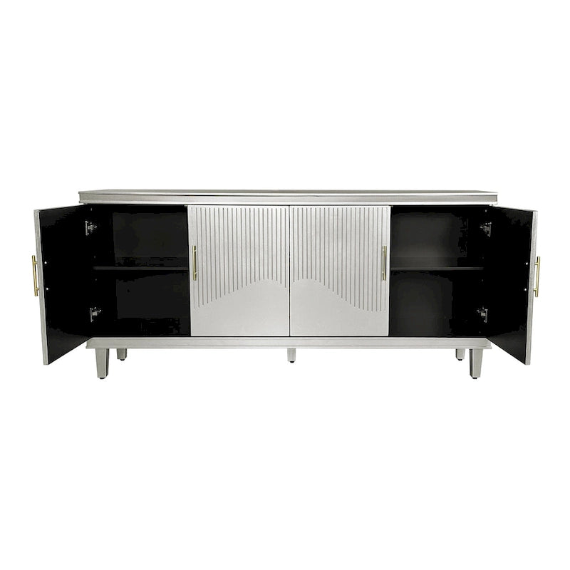 4-Door Storage Cabinet with Adjustable Shelves