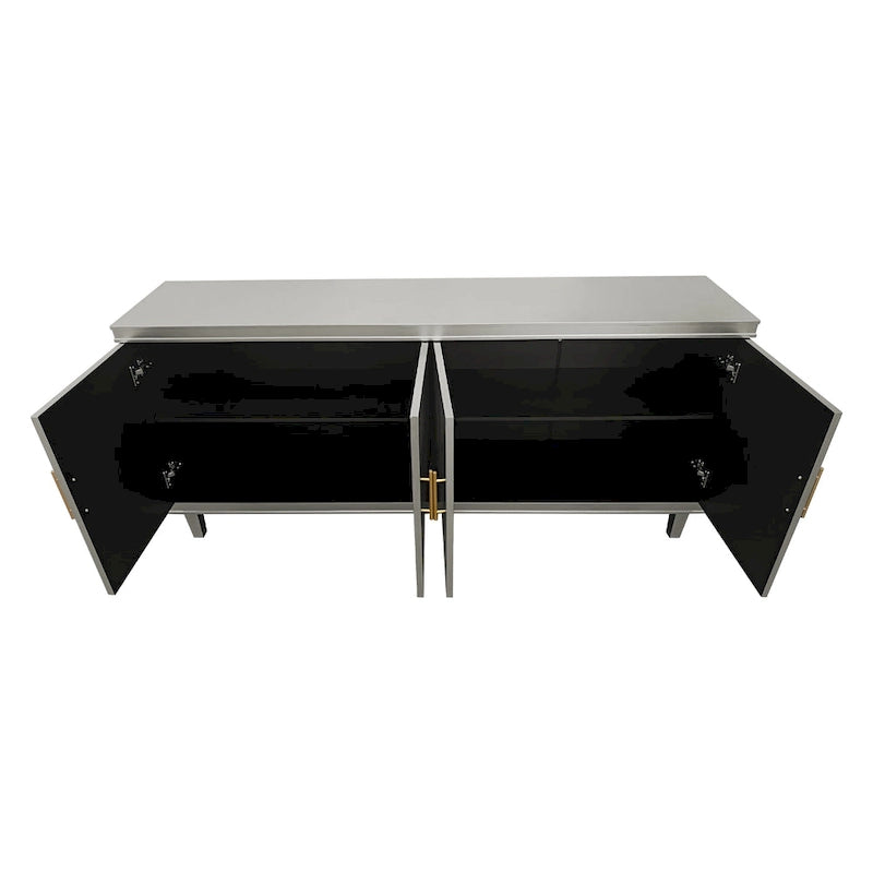 4-Door Storage Cabinet with Adjustable Shelves