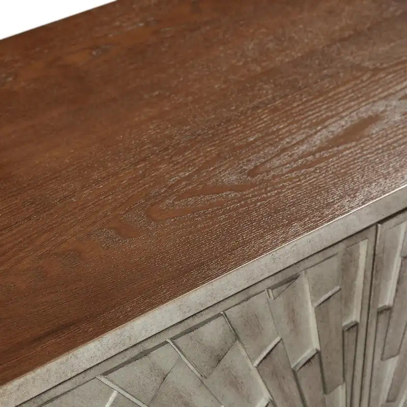Mid-Century Modern 2-Door Wood Accent Cabinet - 29.5 Inches