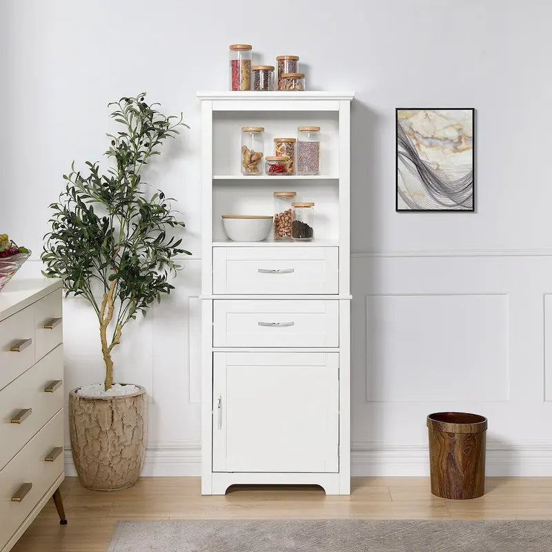 Display Cabinet with Open Shelves