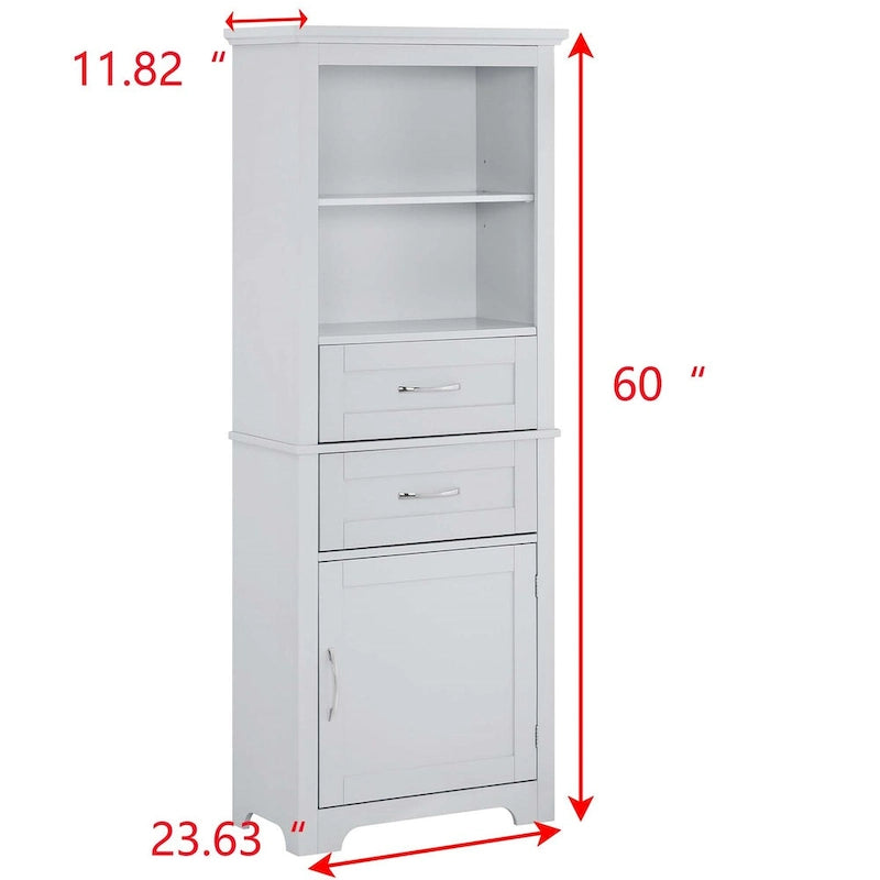 Display Cabinet with Open Shelves