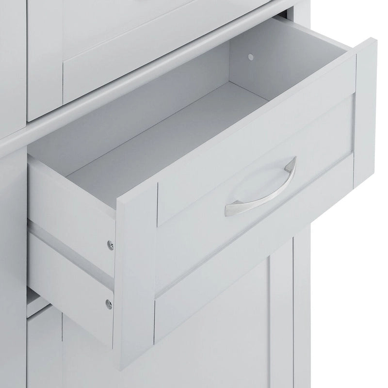 Display Cabinet with Open Shelves