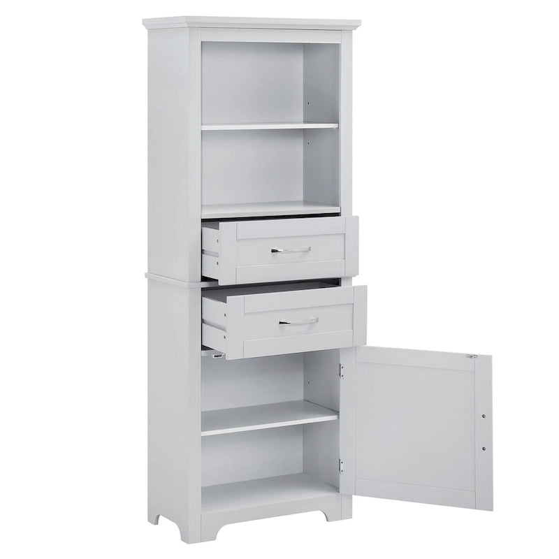 Display Cabinet with Open Shelves