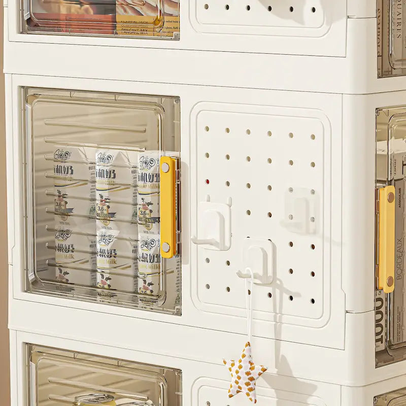 4-Tier Rolling Storage Cart with Wheels, Large Capacity Storage Bins & Organizer